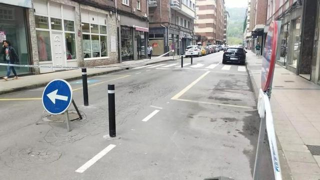 La calle Norte, preparada para las obras. | M. Á. G.
