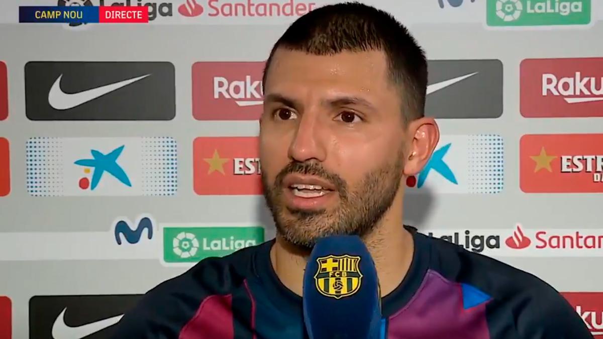 Agüero: "Estoy muy contento por el debut. Tenía muchas ganas de este momento"