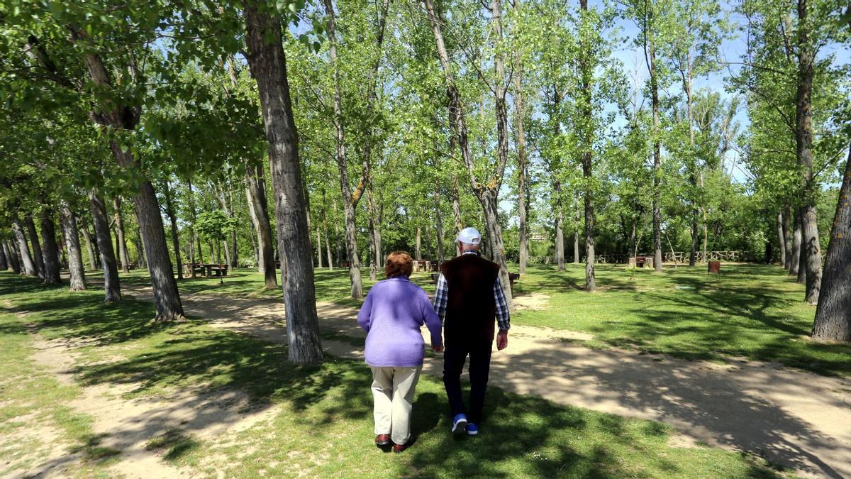 Una pareja camina de la mano en Castilla y León