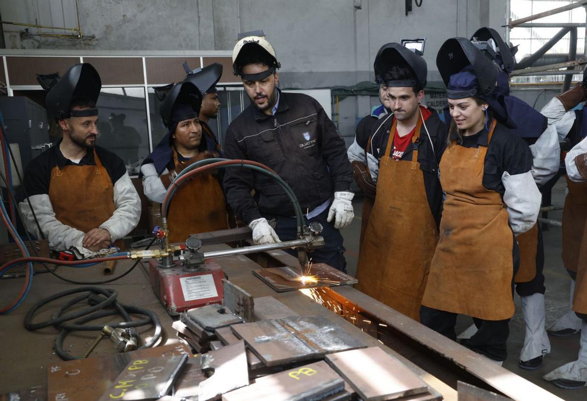 Alumnos de Quattro Formación, en Armón.  | |
