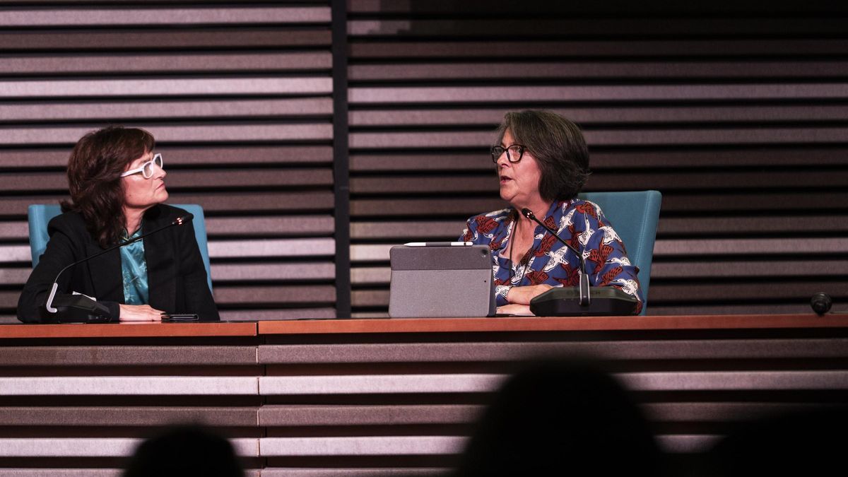 Las periodistas Montserrat Domínguez y Sara Fontán.