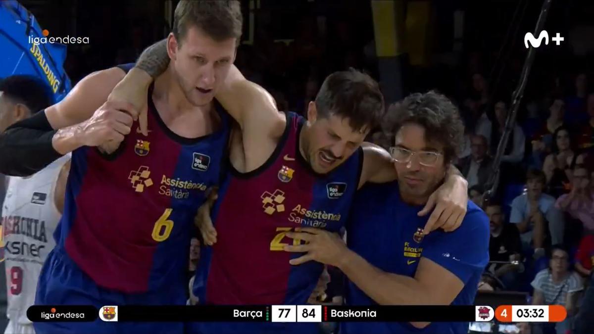 Laprovittola left the track with pain gestures