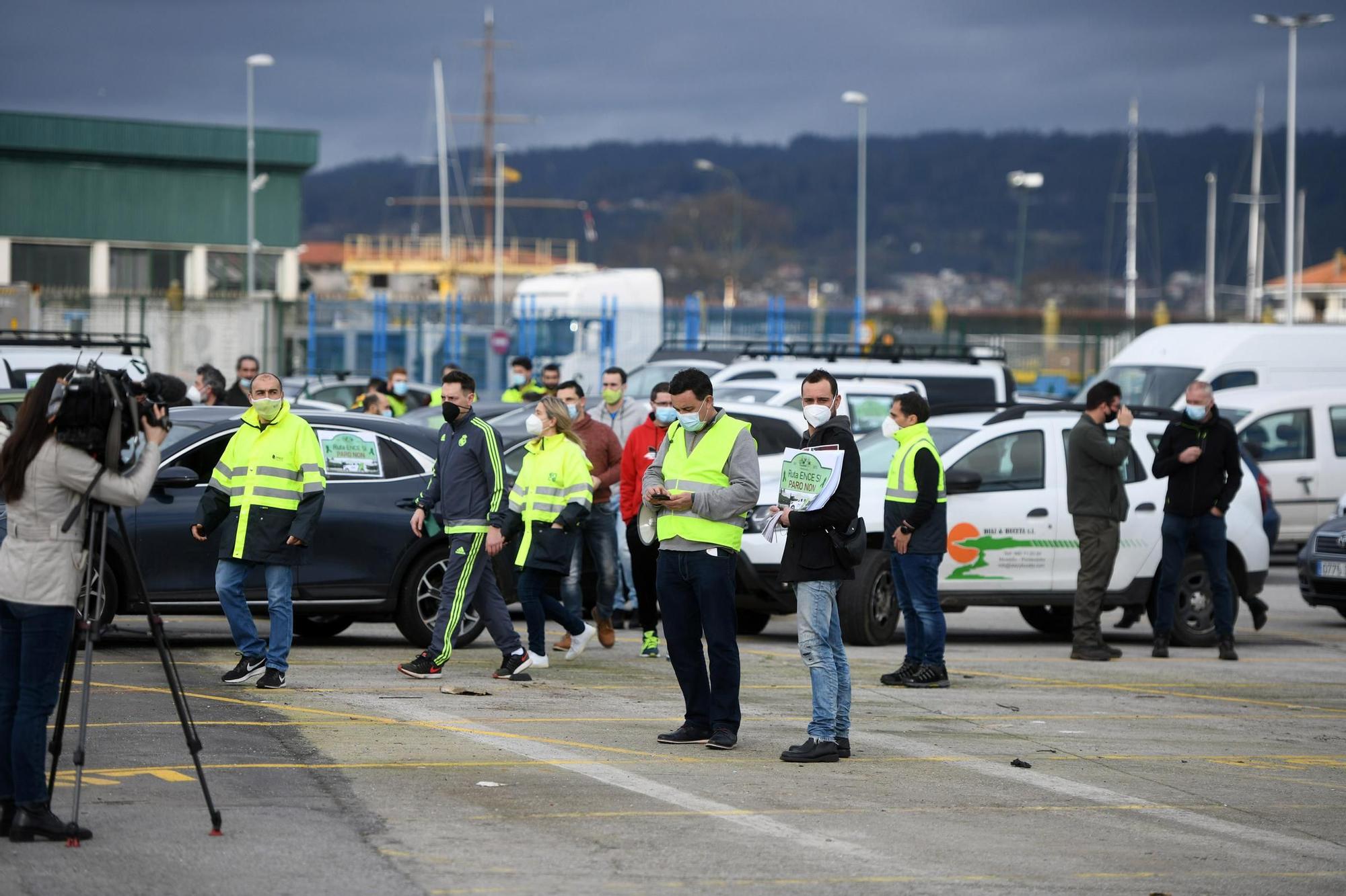 Caravana protesta de los empleados de Ence