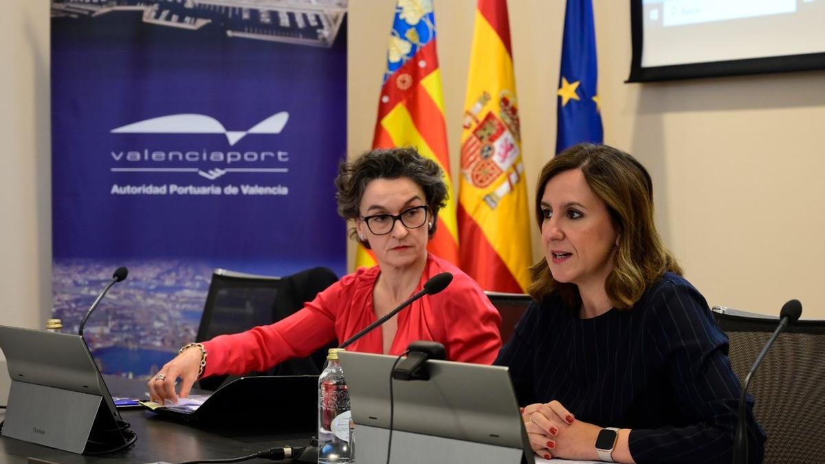 Mar Chao y Catalá en la rueda de prensa posterior al consejo de administración del puerto