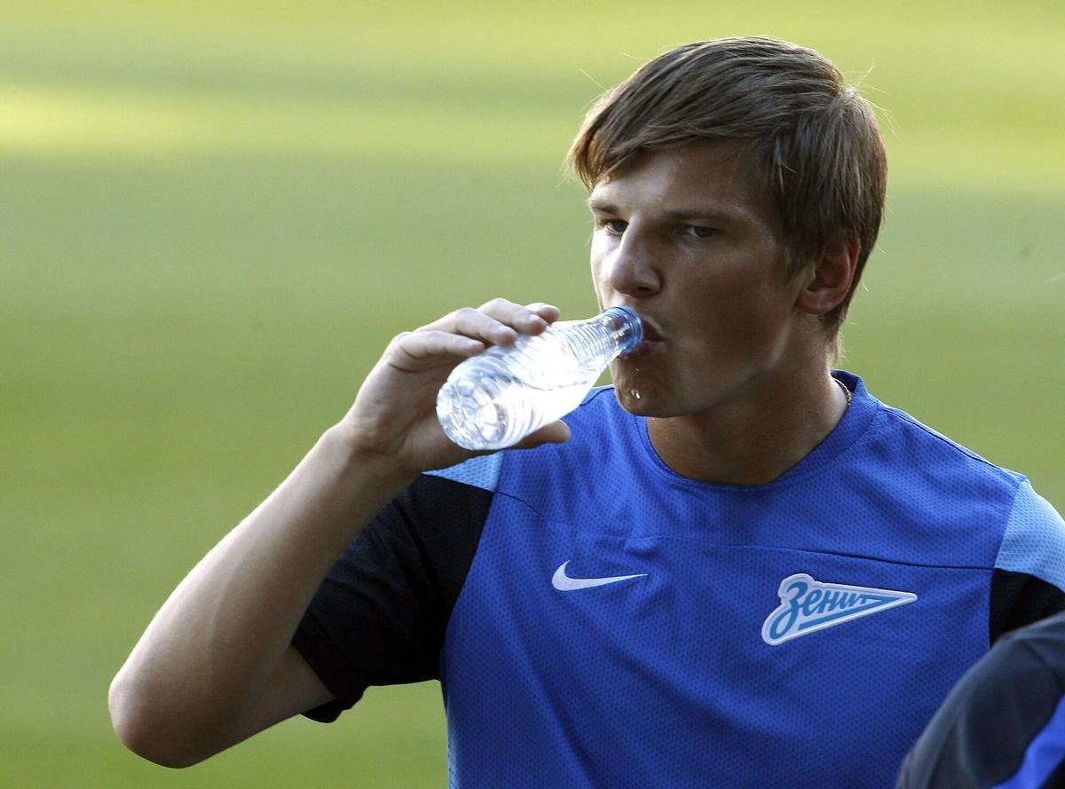 Arshavin, en un entreno durante su segunda etapa en el Zenit