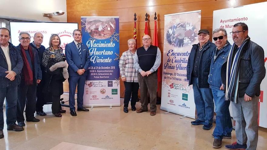 Un momento de la presentación, ayer, del Encuentro de Cuadrillas y el belén viviente.