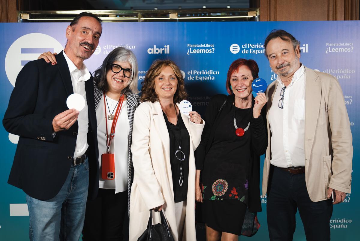 Klaus Eisterer; Silvia Fernández, editora de Roca Editorial; Pilar Ruiz, editora; Elia Barceló, escritora, y Juan Carlos Laviana, periodista.
