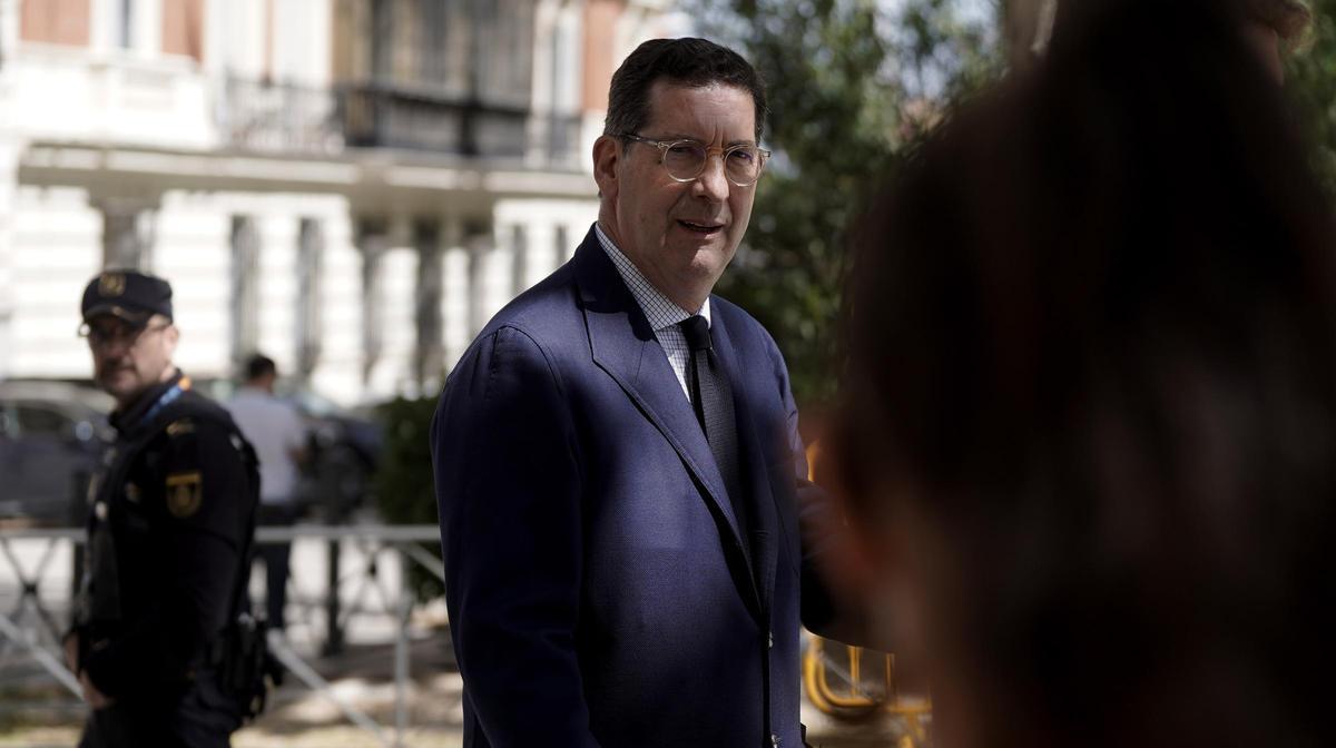 Javier Iglesias, abogado, a la llegada a la Audiencia Nacional.