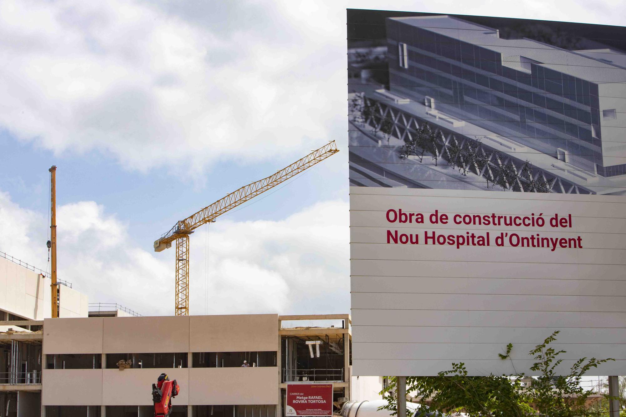 La construcción del nuevo hospital de Ontinyent sigue a buen ritmo.