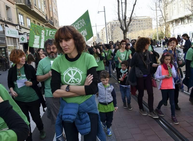 Huelga educativa en Zaragoza