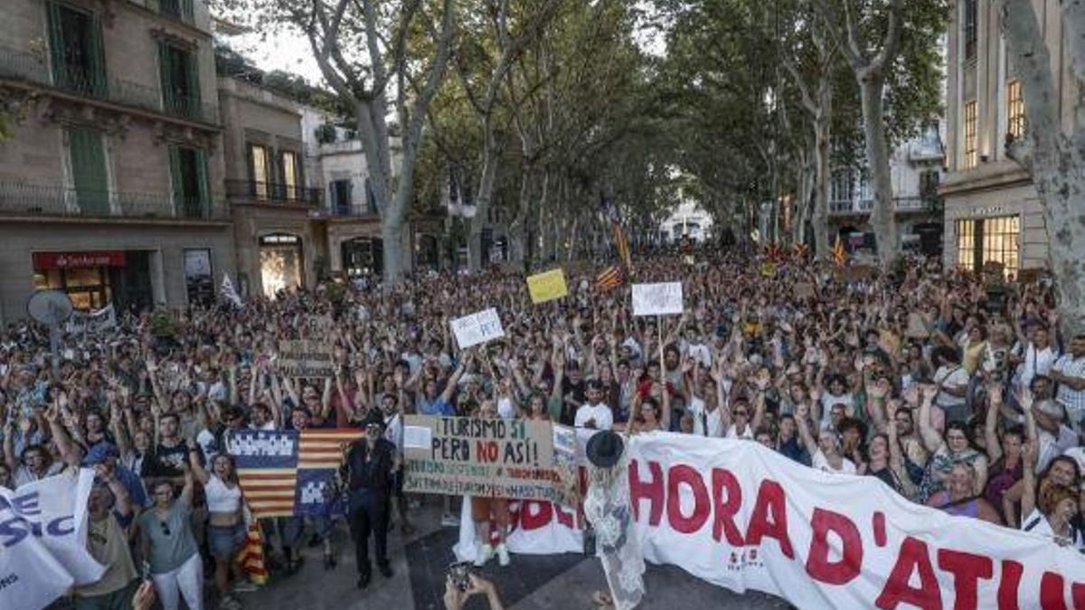 La manifestación contra la saturación turística del año pasado en Mallorca