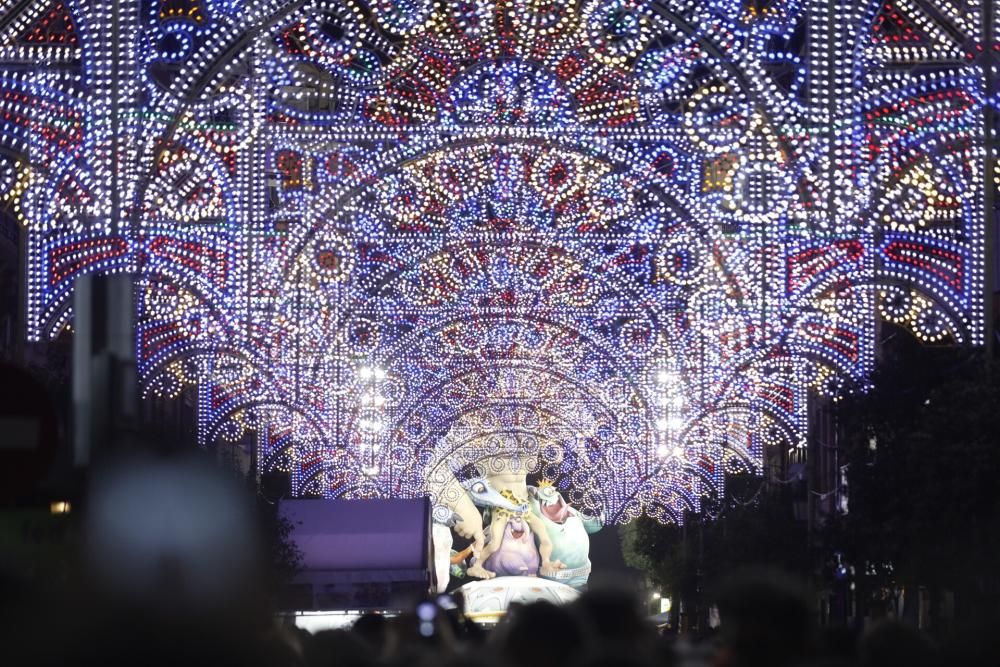 Encendido de luces de la falla Sueca-Literato Azorín