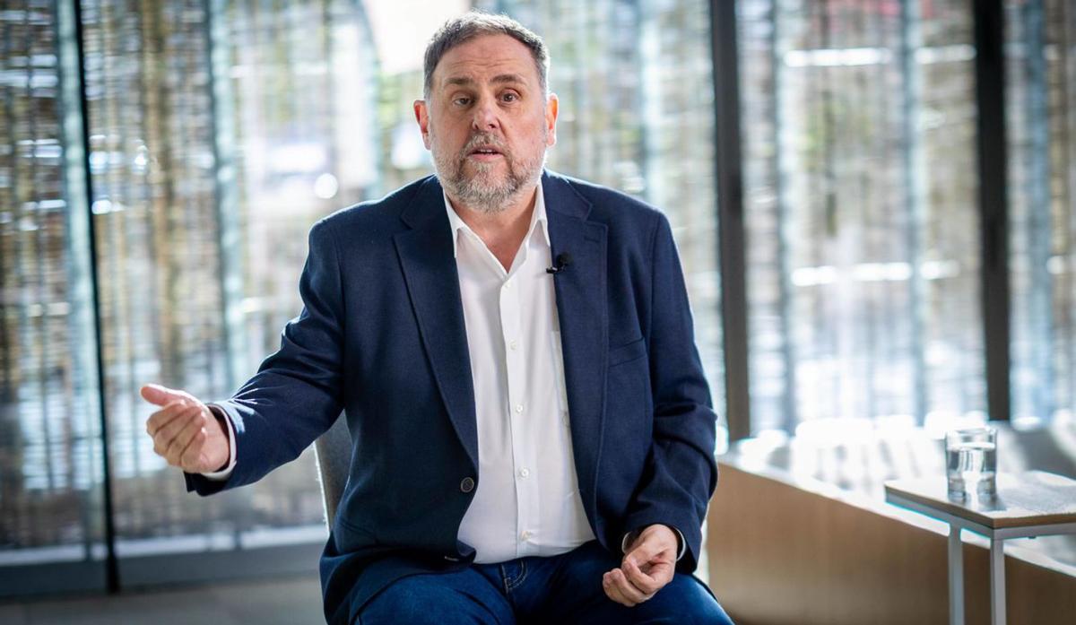 Junqueras, durant l’entrevista a la seu d’EL PERIÓDICO. | JORDI OTIX