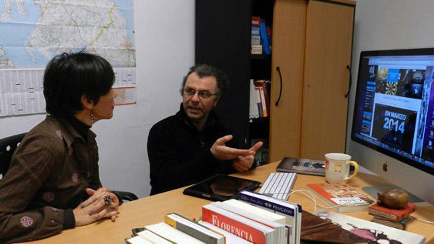 La delegada Marta Rueda y Víctor Muñoz, de la firma Edda.