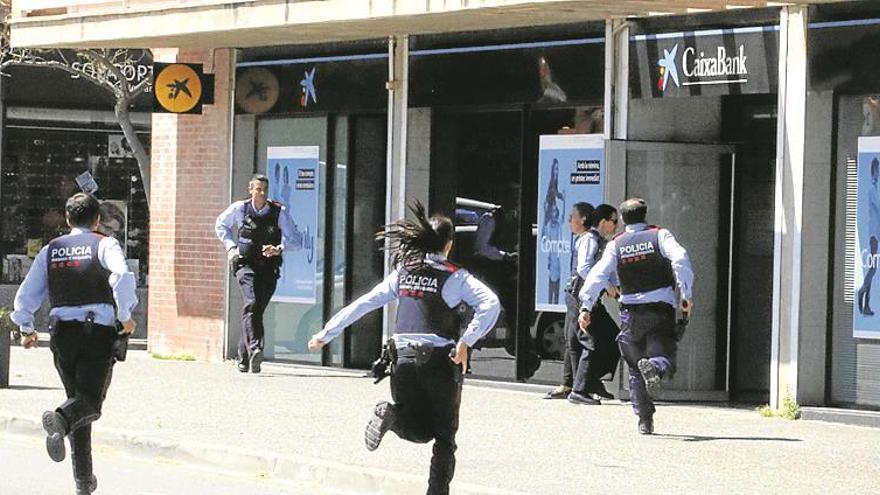 Atraco frustrado con rehenes en girona