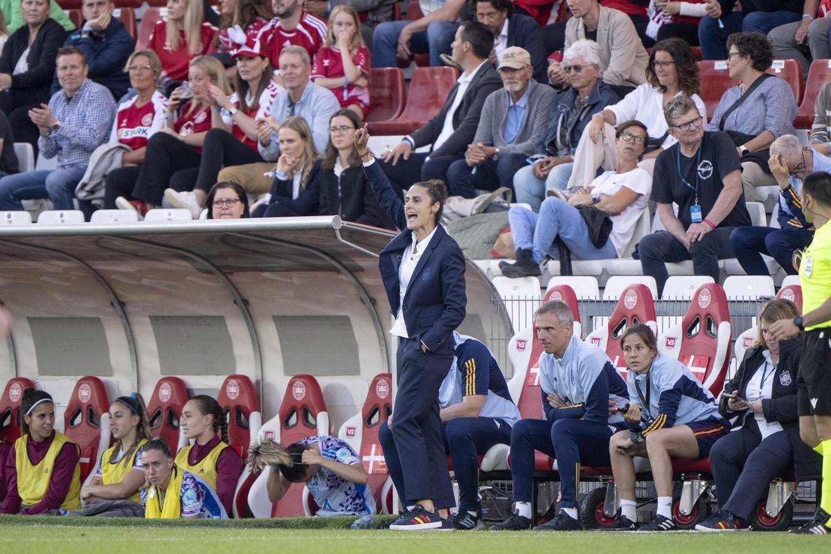 Dinamarca - España, partido de clasificación para la Eurocopa femenina, en imágenes.