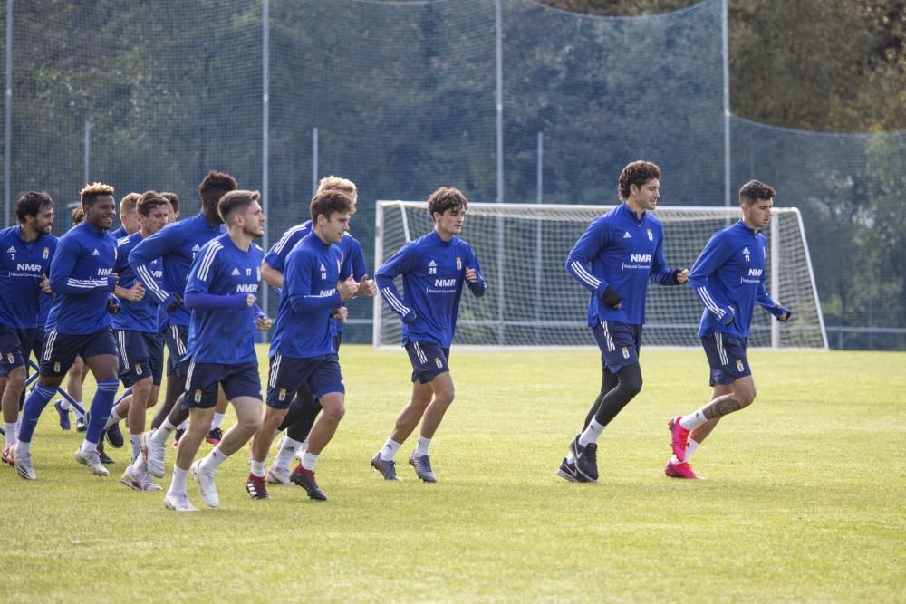 Entrenamiento del Oviedo tras el derbi