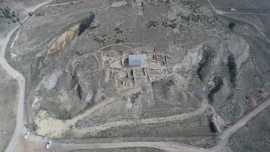 Vista aérea del yacimiento prehistórico de Villena.