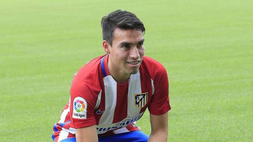 Gaitán, ayer en el estadio Vicente Calderón.