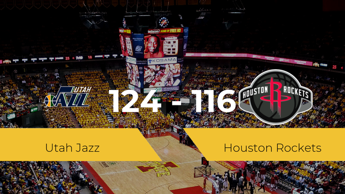 Utah Jazz se lleva la victoria frente a Houston Rockets por 124-116