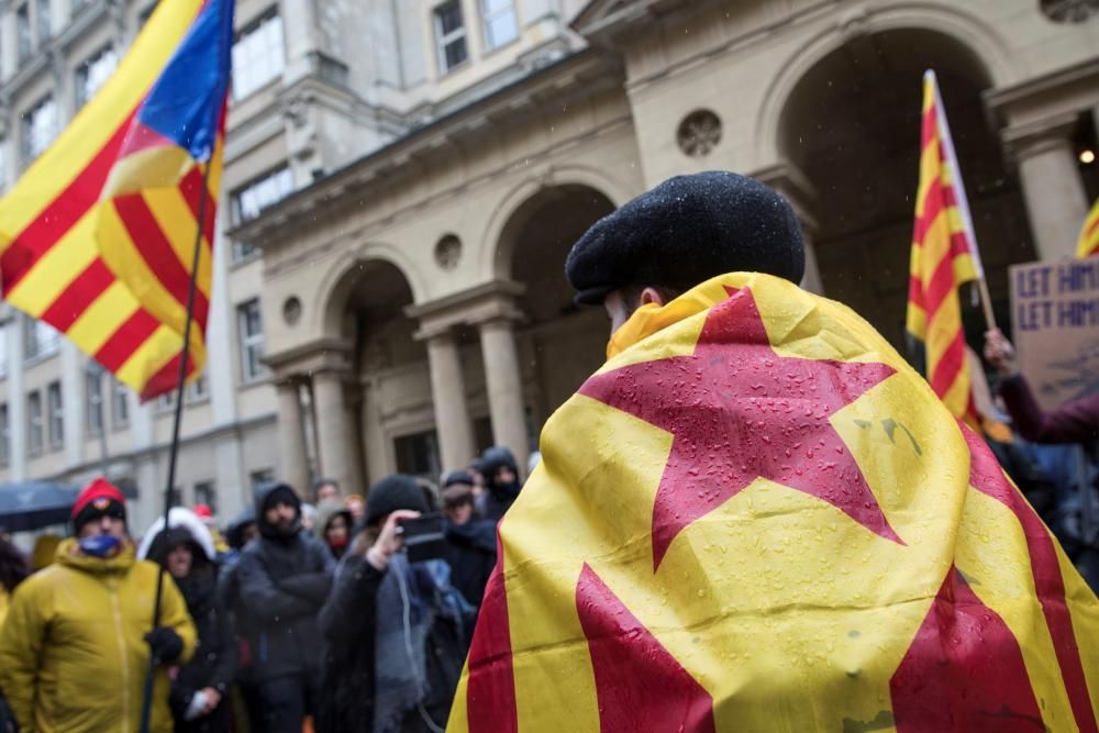 Marcha en apoyo a Carles Puigemont en Berlín