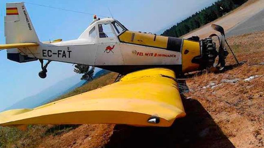 Herido el piloto de una avioneta antiincendios de la Xunta que se estrelló en Lugo