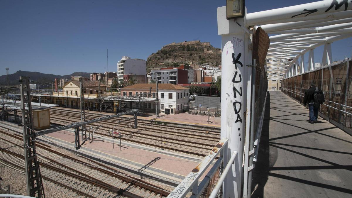Estación de tren en Sagunt.