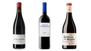 3 buenos vinos tintos por menos de 20 € que deberías catar en junio: Camino 2021 (Terra Remota), El Jardín de la Emperatriz 2020 (Finca la Emperatriz) y La Casilla del Guapo 2021 (Bodegas Gran Feudo).