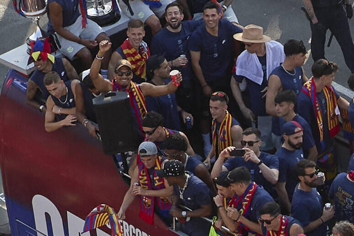 Rua Campions de lliga FC Barcelona Foto: Dani Barbeito