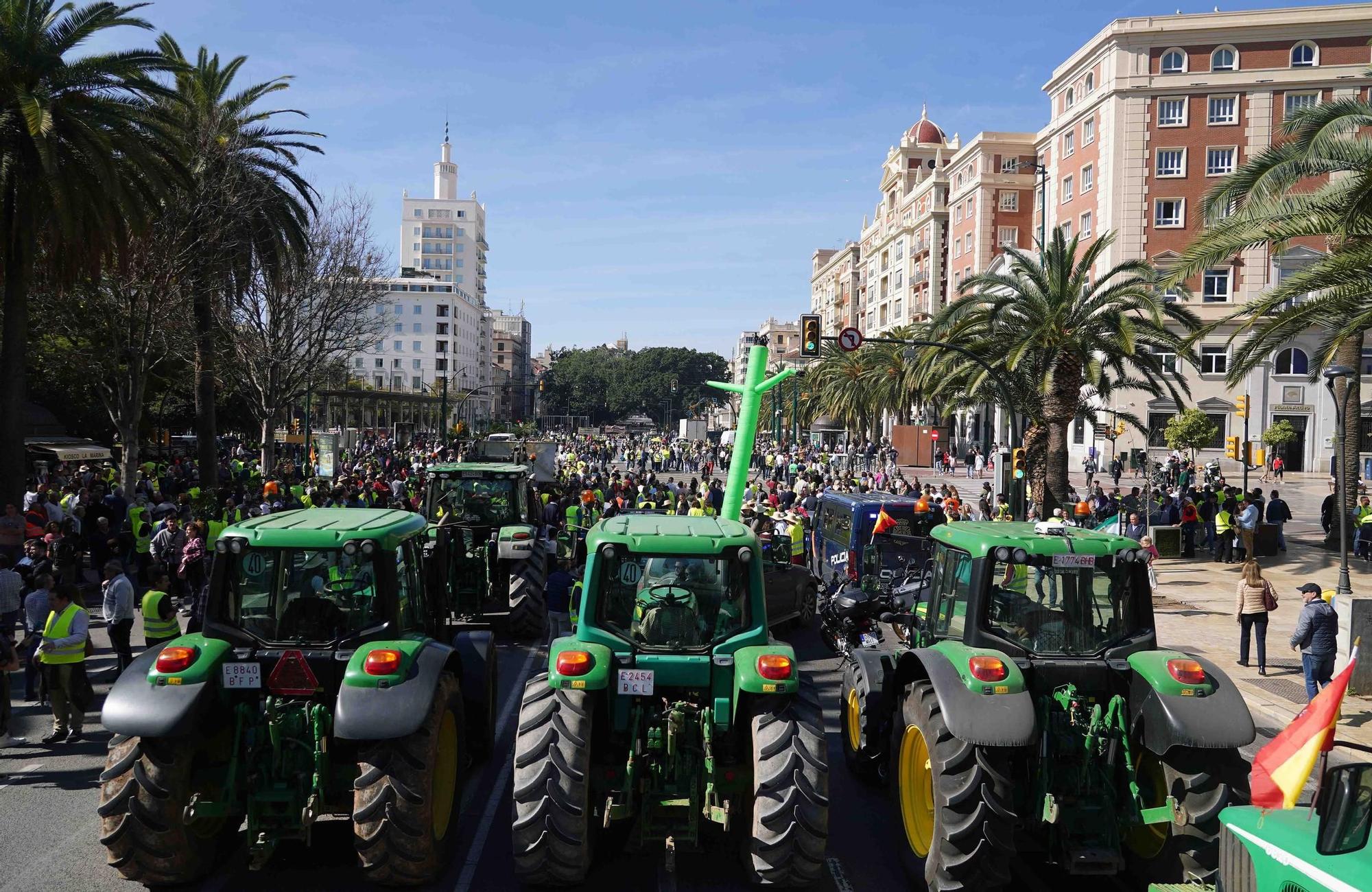 Málaga volvió a llenarse de tractores este miércoles
