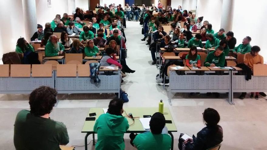 Imagen de la Assemblea celebrada ayer en el IES de Sineu.