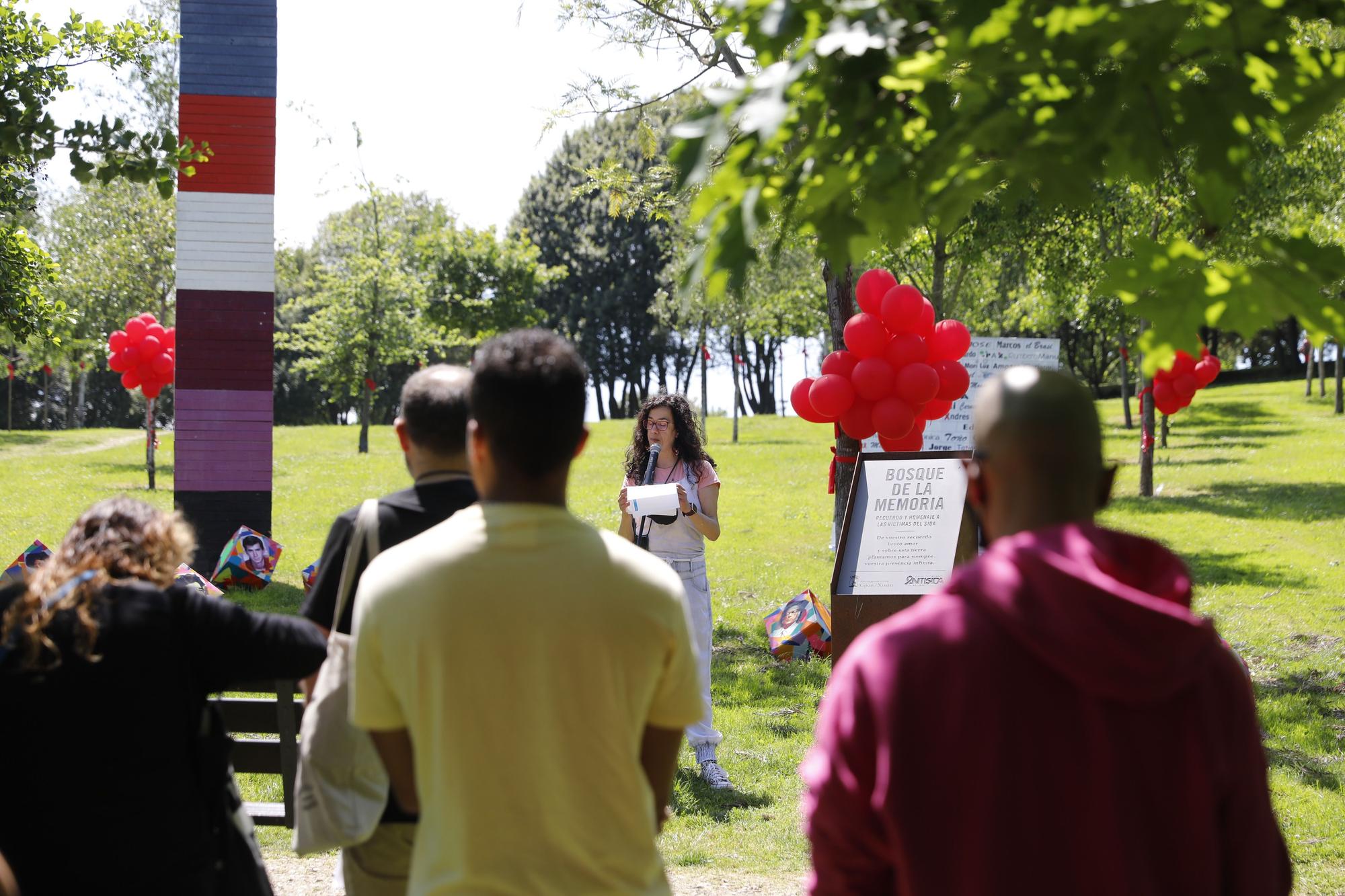 En imágenes: Memorial del sida en el Bosque de la Memoria, en el parque de Los Pericones