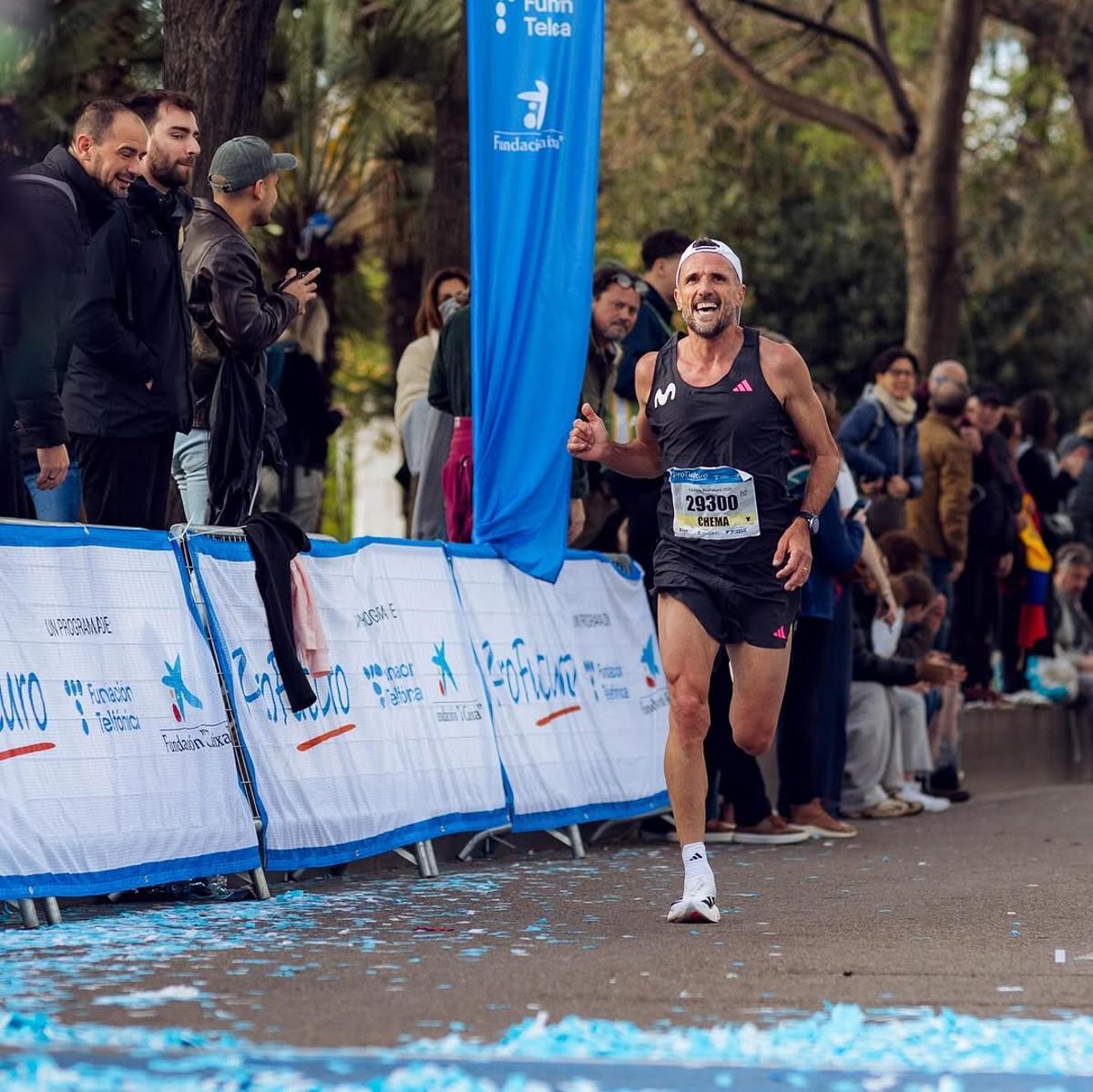 Chema Martínez, durante una carrera.