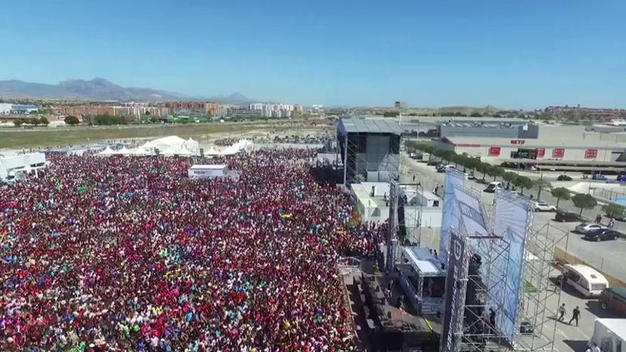 El festival de Paellas 2018 en Alicante, a vista de dron