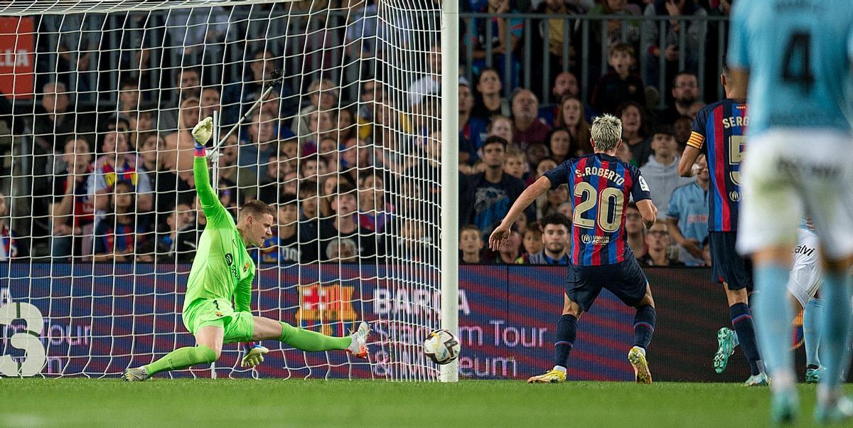 Ter Stegen sobreviu en el caos del Barça contra el Celta