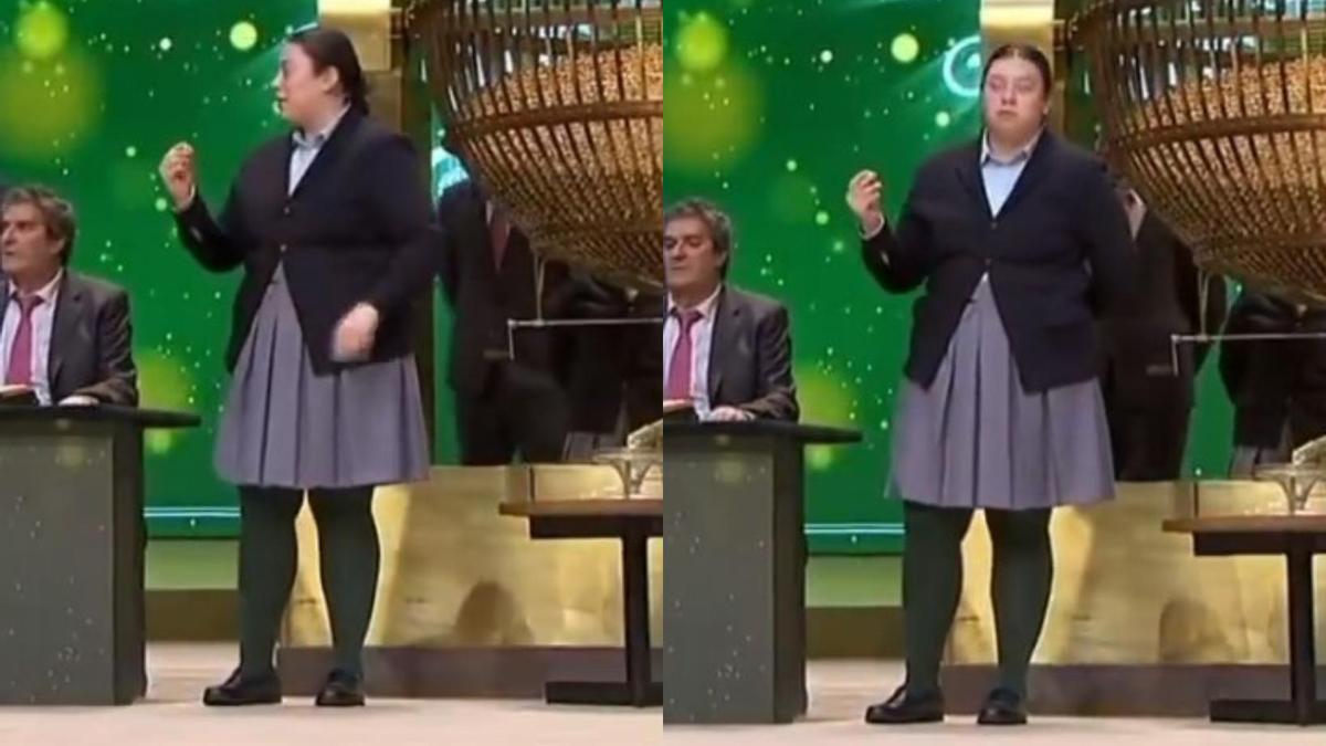 Esta niña protagoniza uno de los momentos más comentados del Sorteo de la Lotería de Navidad.