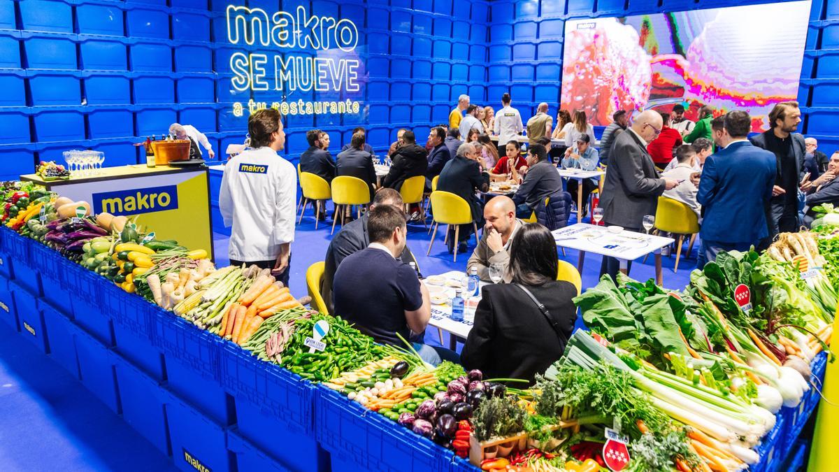 Estand de Makro durante la inauguración del Horeca Professional Expo (HIP), en Ifema Madrid, el pasado febrero.