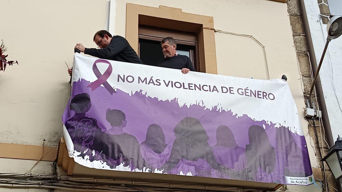 Pancarta que se mostró en un año anterior por el 25N.