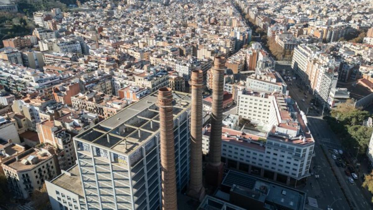 Vista aérea de los jardines de las Tres Xemeneies