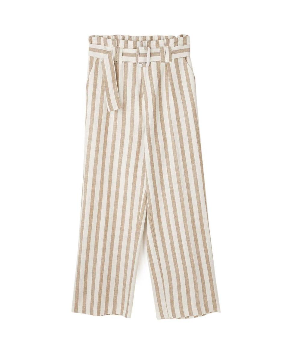 Pantalón cropped lino (Precio: 25,99 euros)