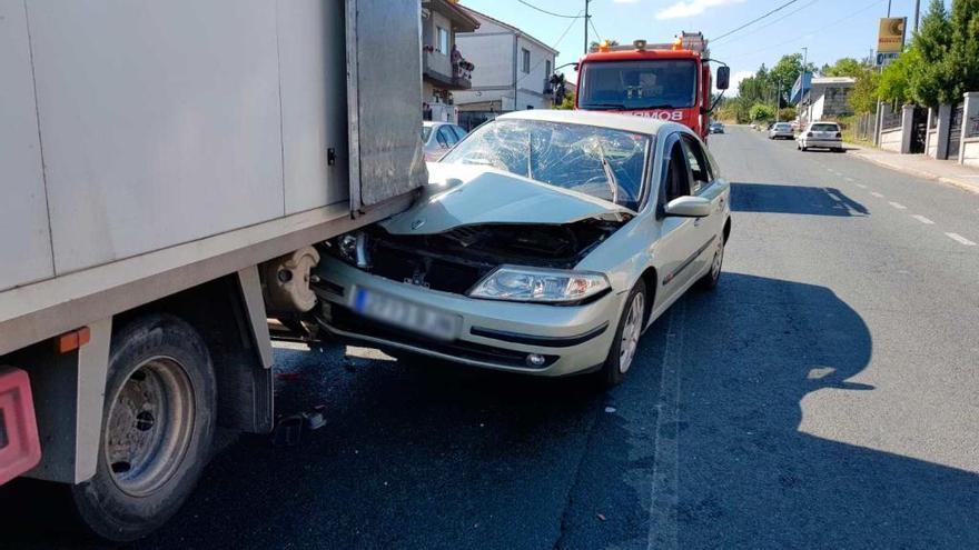 El vehículo siniestrado. // FdV