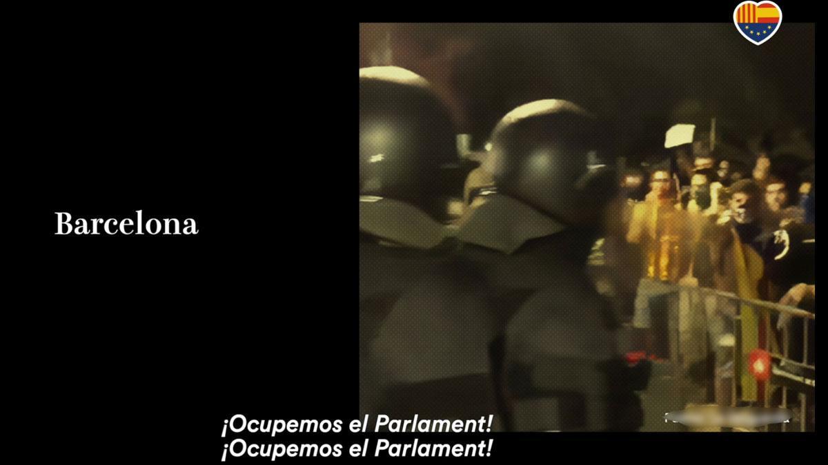 Un vídeo de Cs equipara el asalto al Capitolio de los Estados Unidos con las protestas independentistas frente al Parlament