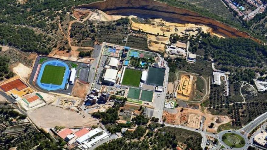 Vista aérea de la Ciutat Esportiva Camilo Cano de La Nucía.