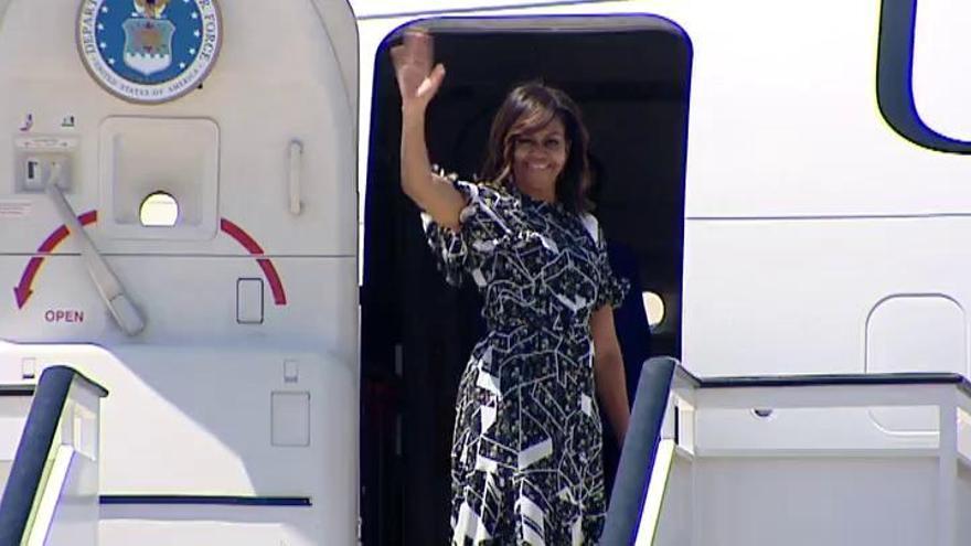 Michelle Obama se despide de España