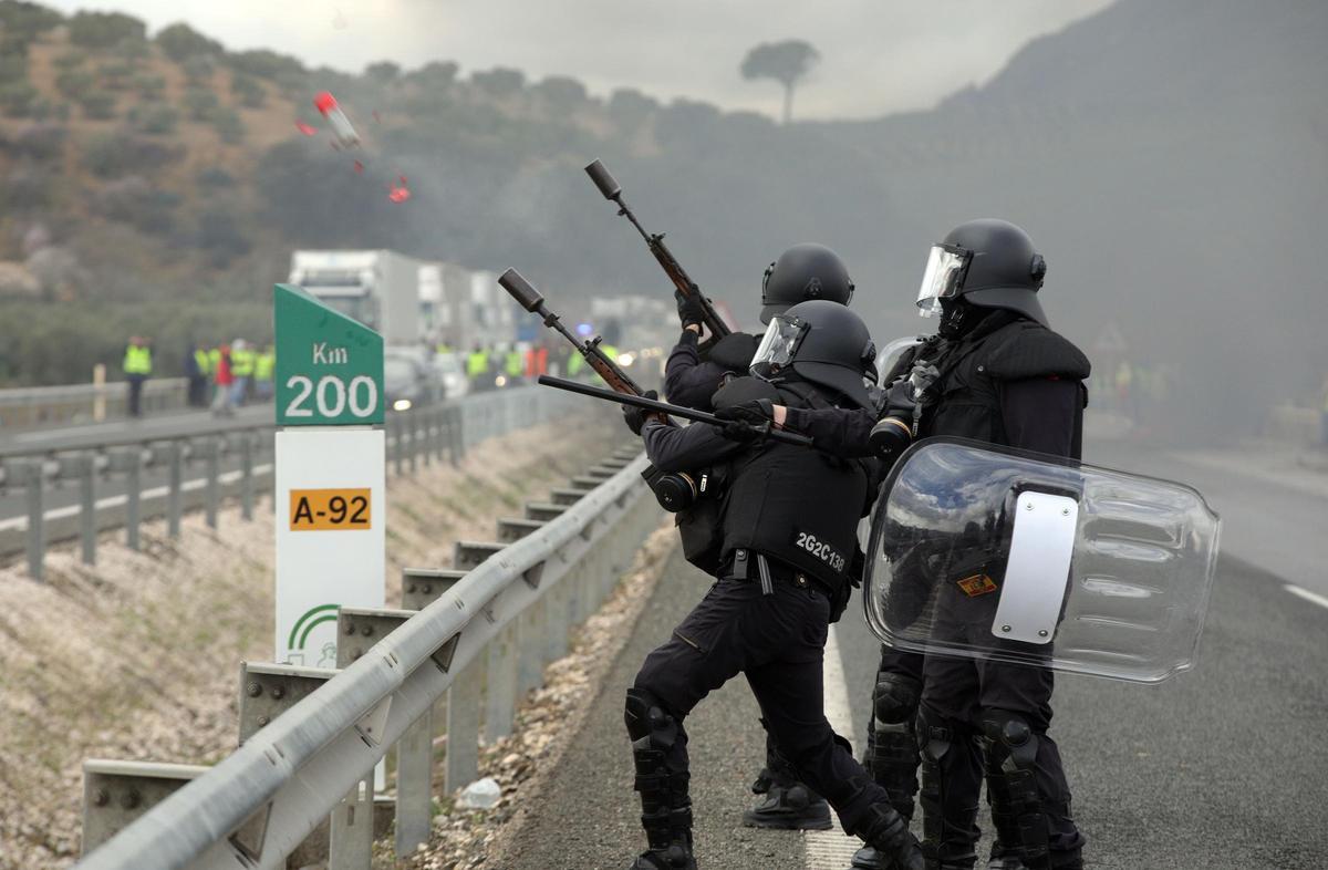 Protestas en Huétor Tajar, Granada.