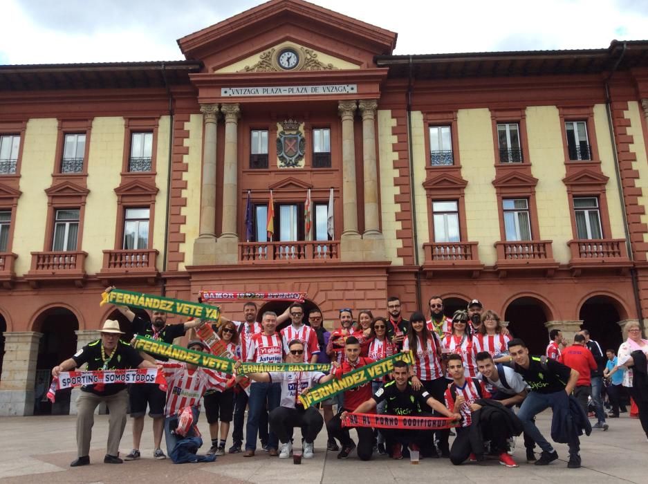 La Mareona ya está en Eibar para apoyar al Sporting