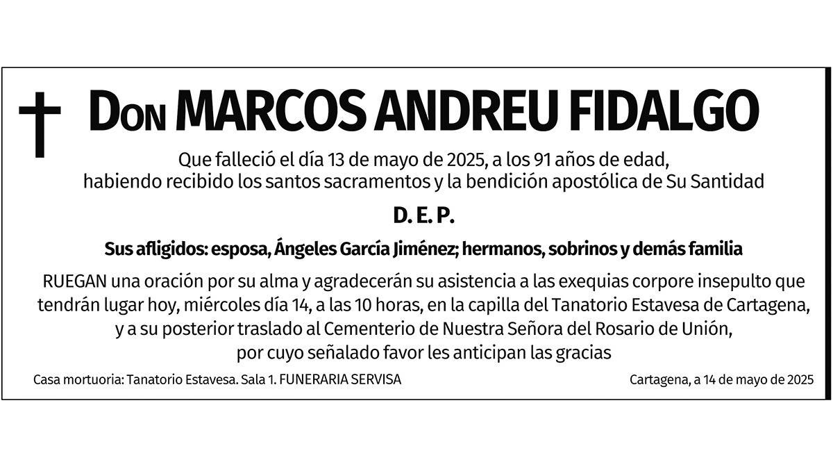 D. Marcos Andreu Fidalgo