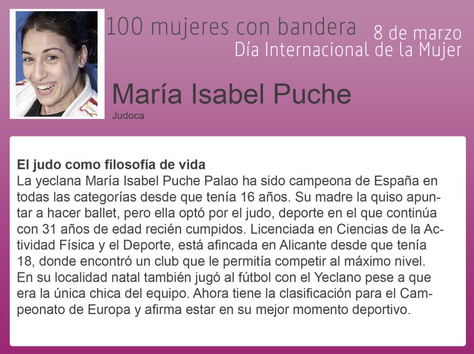 100 mujeres con bandera