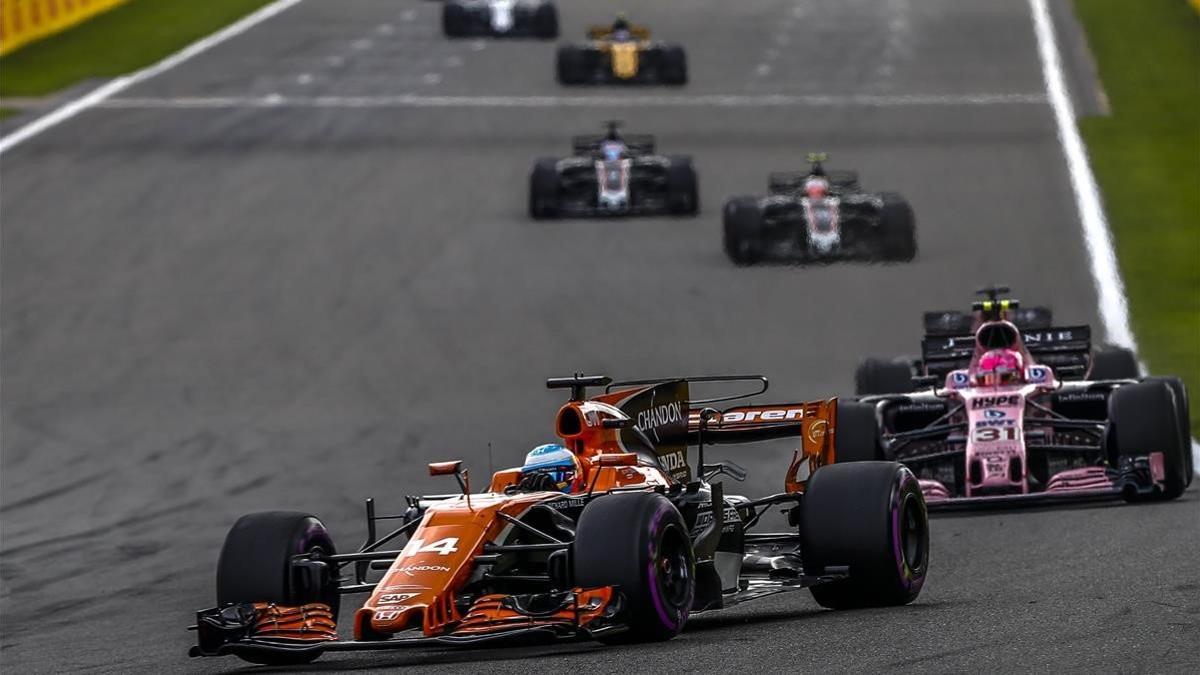 Carrera de un gran premio en Bélgica.