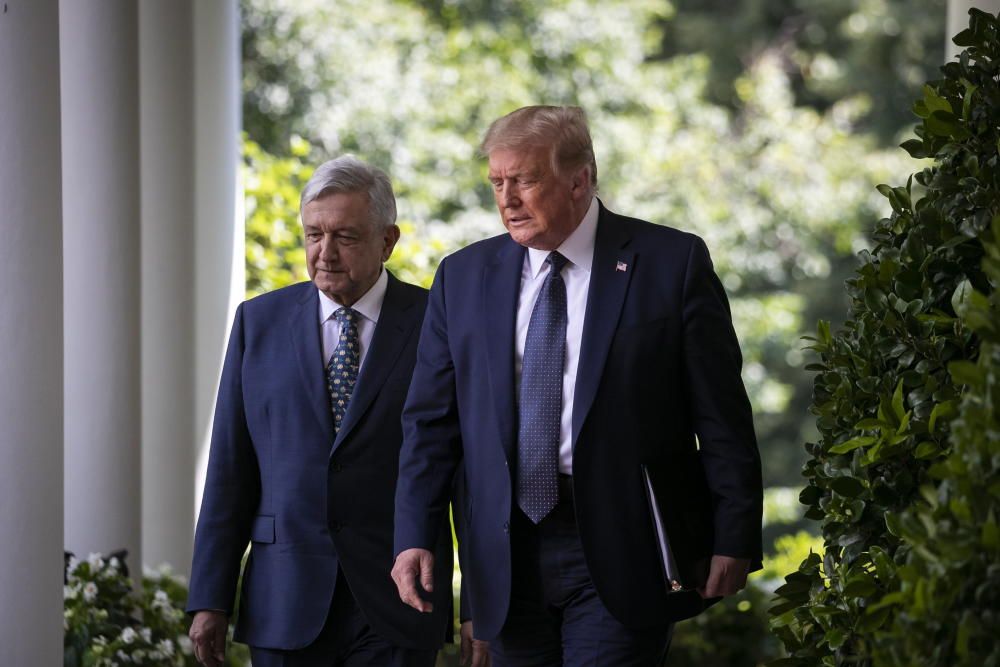 Reunión entre Trump y López Obrador.
